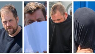 <p>(Left to right) Christopher Hibbett, Mark Doherty, Ben Sandford, and Levent Gulay each confirmed their guilty pleas on Tuesday to drug-dealing and importation offences.</p>