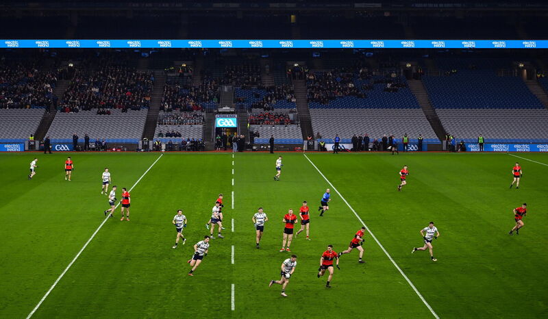 A general view during the Sigerson Cup final match between UCC and University of Limerick at Croke Park. Picture: Stephen McCarthy/Sportsfile A general view during the Sigerson Cup final match between UCC and University of Limerick at Croke Park. Picture: Stephen McCarthy/Sportsfile