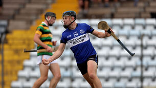 <p> Barry O'Flynn, seen here in action for Sarsfields, starred as UCC came from 12 points down to reach the Fresher 1 HC semi-finals. File picture: Jim Coughlan</p>