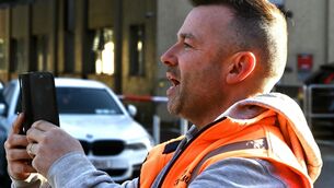 <p>Derek Blighe, above, is accused of harassing a member of An Garda Síochána.</p>