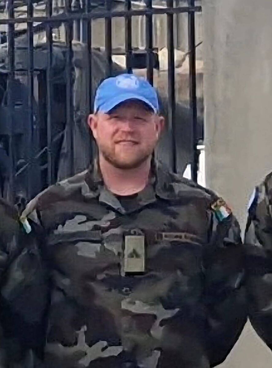 Signalman Denver Murphy sent Valentine's wishes to his wife Georgina from Lebanon.