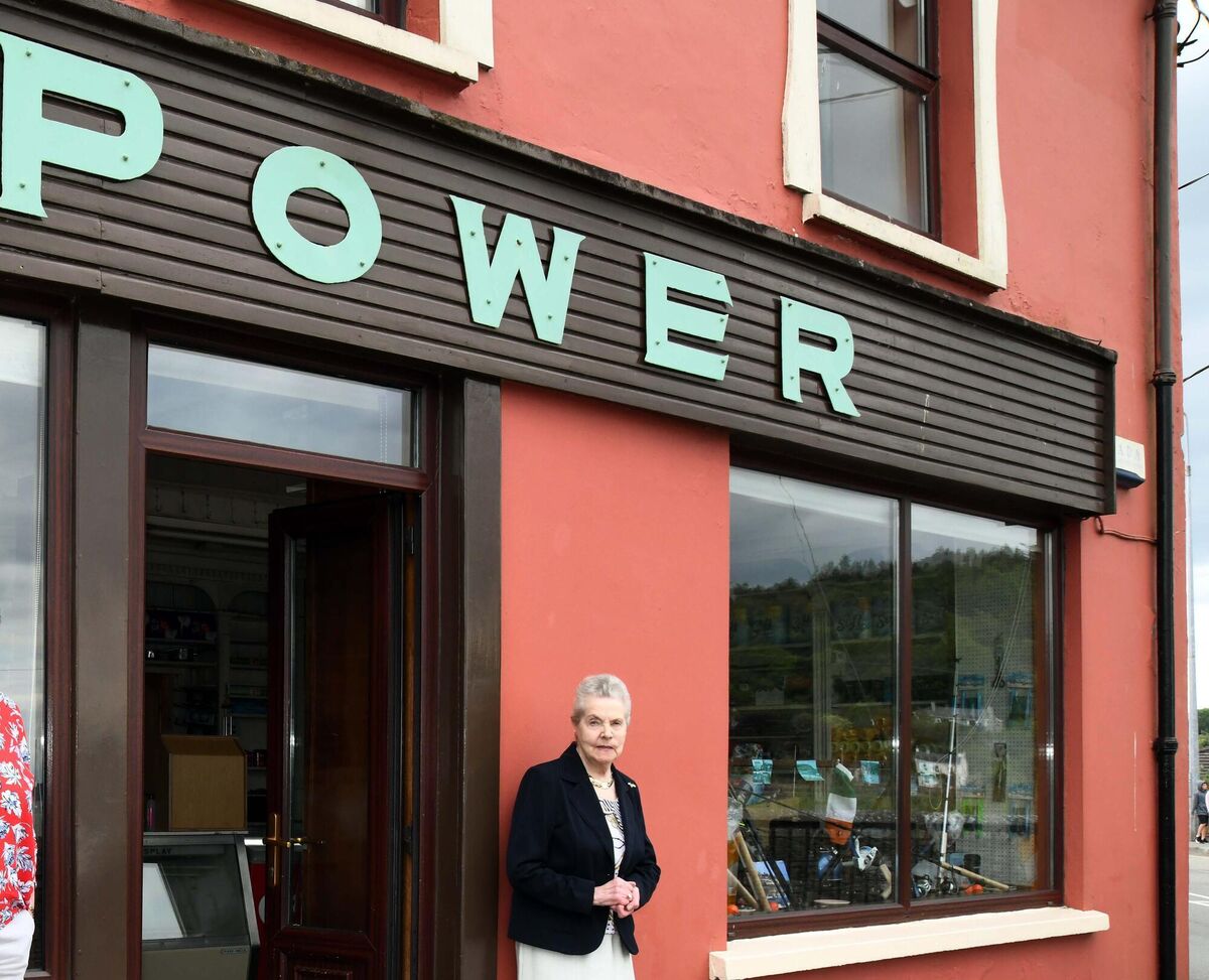 Marie Power outside her store on the Lower Road in Crosshaven. Picture Denis Minihane.