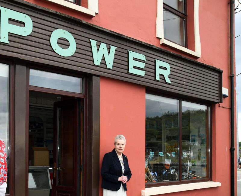 Marie Power outside her store on the Lower Road in Crosshaven. Picture Denis Minihane.