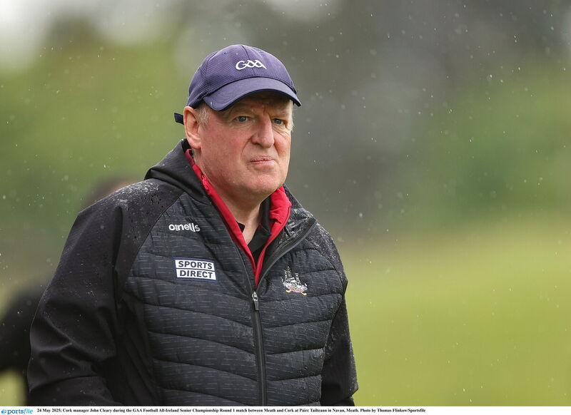 Cork manager John Cleary. Picture: Thomas Flinkow/Sportsfile Cork manager John Cleary. Picture: Thomas Flinkow/Sportsfile