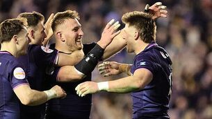Scotland end England’s 12-game winning streak with four-try Calcutta Cup triumph