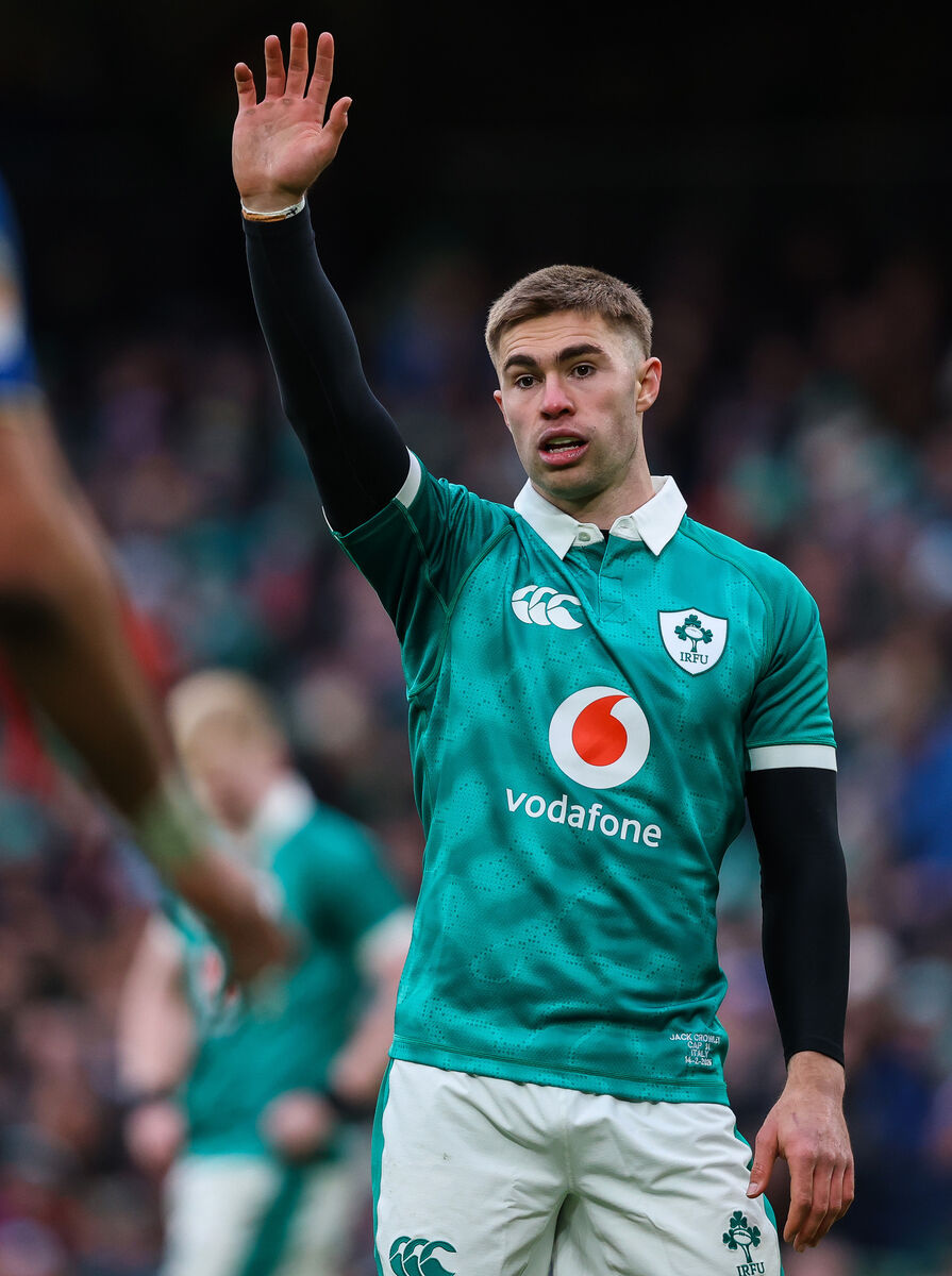 Jack Crowley put his hand up for inclusion against England next weekend. Picture: INPHO/Ben Brady