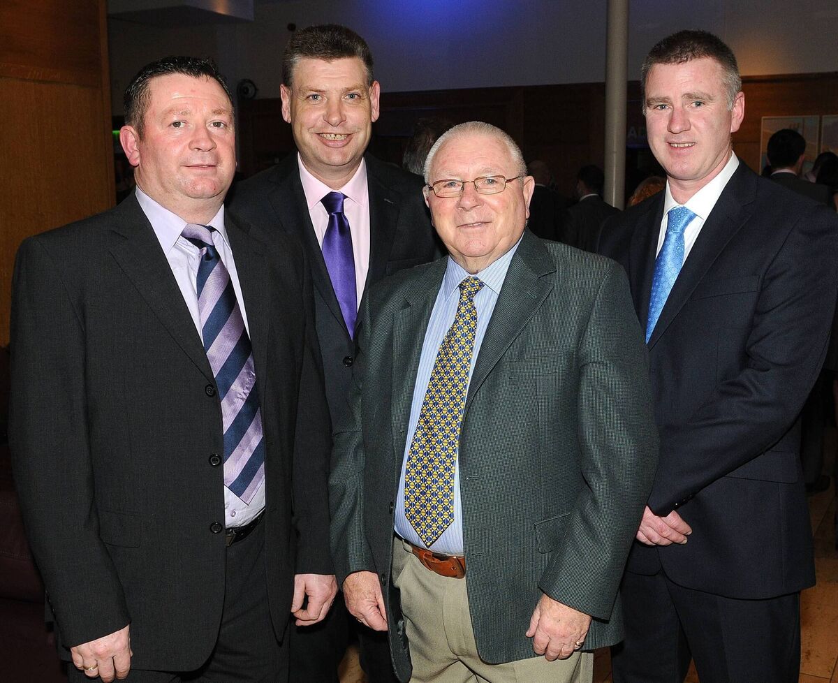 Selectors Ken Cotter, Alan O'Sullivan, Dave Downey and Kieran O'Mahony, enjoying the Brian Dillons GAA victory dinner at the Silversprings Moran Hotel. 