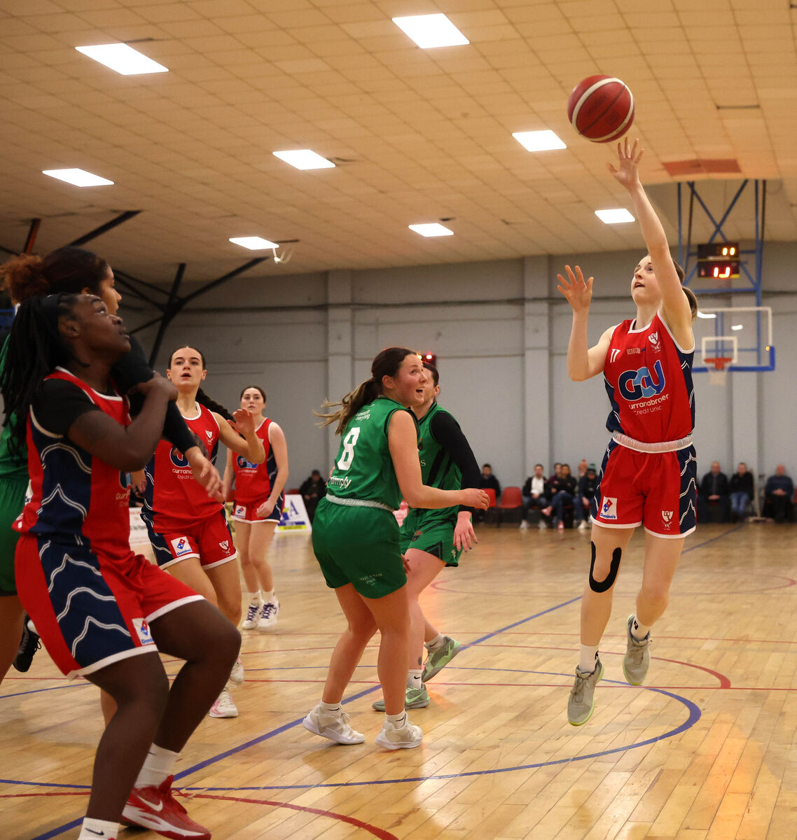  Edel Thornton, Brunell, Megan Dunne (8), Portlaoise Panthers.  Women's Super League Basketball, Gurranabraher Credit Union Brunell V's Midlands Park Portlaoise Panthers, at the Gurranabraher Credit Union Arena, Parochial Hall, Churchfield, Cork.
