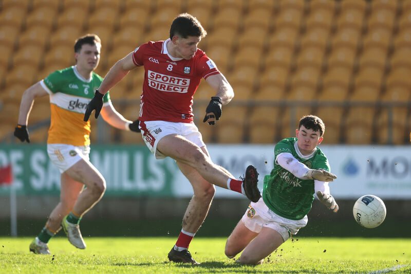 Cork's Colm O'Callaghan scores his sides second goal. Picture: ©Inpho/Bryan Keane