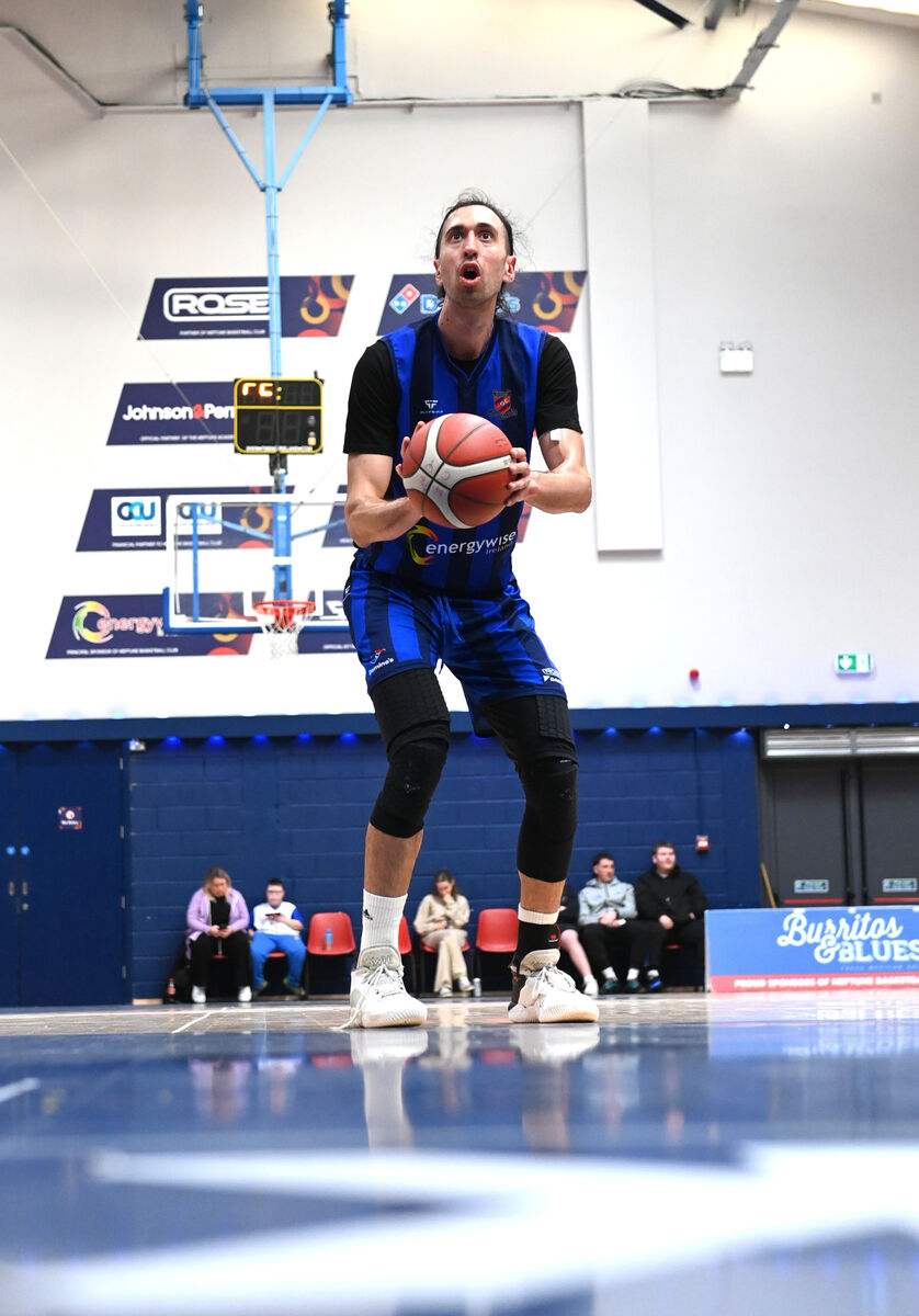  Nil Sabata lines up a shot from the free throw line. Picture: Larry Cummins