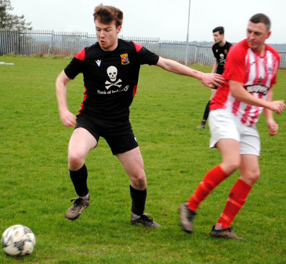 UCC A's Alexander Angland comes away with possession in the action against Castleview at O'Sullivan Park.