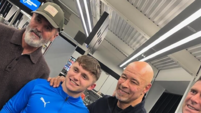 Paul McGrath bumps into Roy Keane and Niall Quinn at Manchester Airport