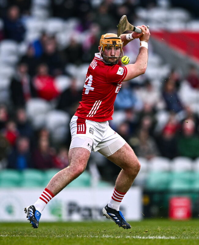Declan Dalton of Cork scores his side's second goal, a penalty, during the Allianz Hurling League Division 1A match between Cork and Waterford at SuperValu Páirc Uí Chaoimh in Cork. Photo by Ben McShane/Sportsfile