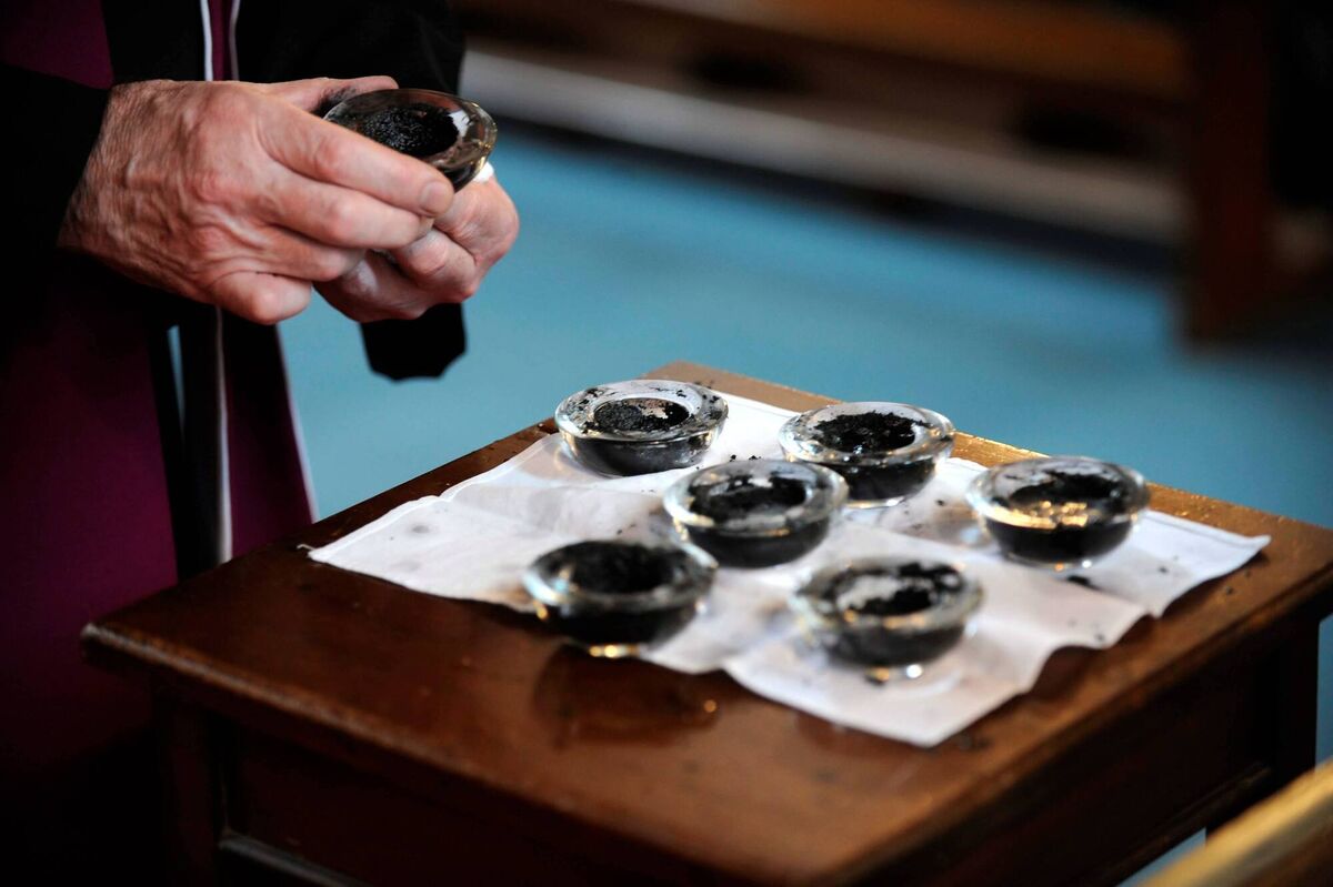 It was commonplace for people to have ashes on their foreheads heading to school on Ash Wednesday. Picture: Dan Linehan
