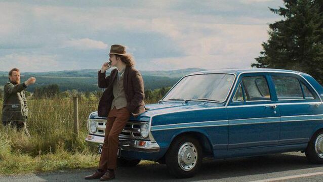 <p>Dermot (Brenock O’Connor) and Elvis (Owen Colgan) on their way to Cork, in the film The Spin</p>