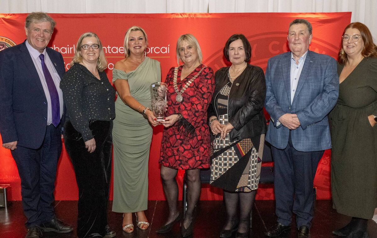 The presentation to the third winner of the Southern Division, Youghal Business Alliance. The presentation to the third winner of the Southern Division, Youghal Business Alliance.