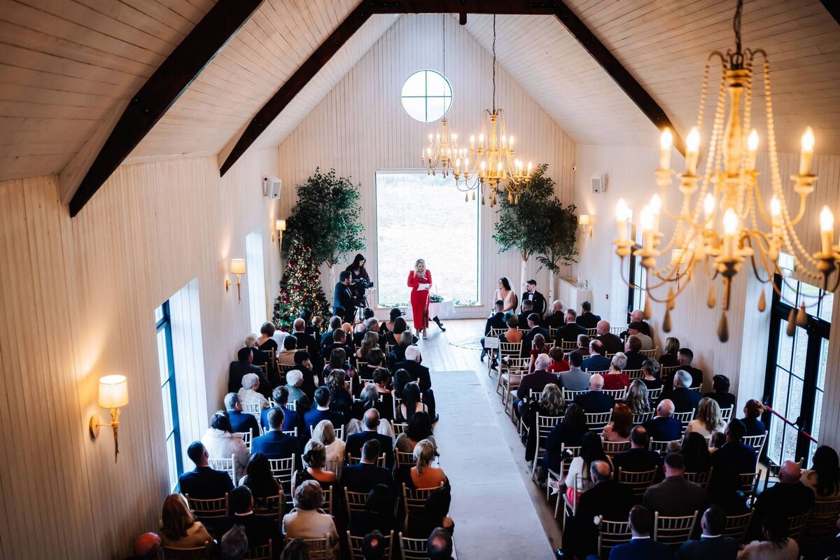 The couple were joined by more than 200 of their family and friends for the celebrations. The couple were joined by more than 200 of their family and friends for the celebrations.