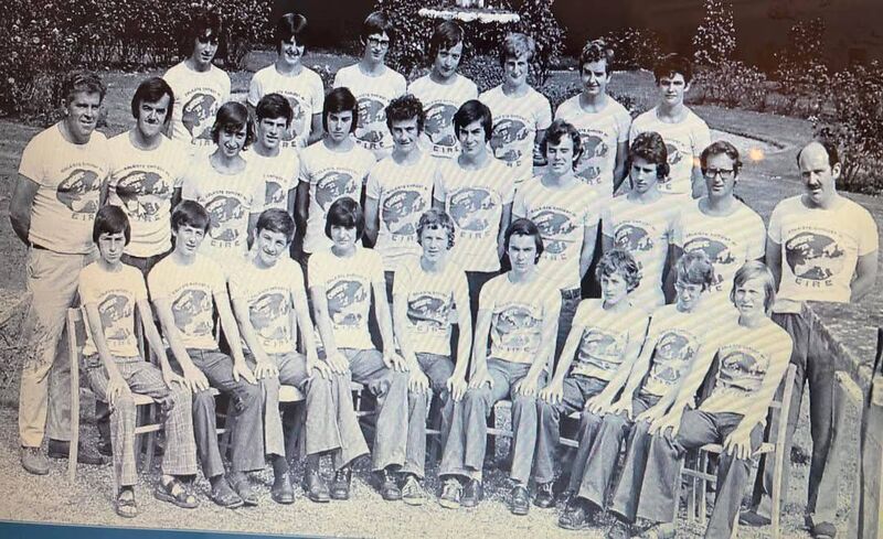 The Coláiste Chríost Rí InterCert teachers and students pictured at Reading 50 years ago on July 15, 1975 before undertaking their tour of Europe. L to R (Back): Donal O’Mahony, Tim Goggin, Sean O’Callaghan, Liam Walsh, Evan Murphy, Tony Corbett, Robert Scannell. L to R (Middle): Seamus Langford, Kevin Cummins, Richard Galvin, Pat McGuane, Gerry Desmond, Finbarr Buckley, Sean O’Halloran, Donal Cronin, Arthur Long, Bro. Colmcille,, Martin Fahey. L to R (Front): Kevin O’Halloran, Sean Linehan, Jimmy Grealey, Pat Barrett, David O’Kelly, Brendan Murphy, Willy White, Fergal O’Callaghan, Richard Bohane. Picture courtesy of Kevin Cummins
The Coláiste Chríost Rí InterCert teachers and students pictured at Reading 50 years ago on July 15, 1975 before undertaking their tour of Europe. L to R (Back): Donal O’Mahony, Tim Goggin, Sean O’Callaghan, Liam Walsh, Evan Murphy, Tony Corbett, Robert Scannell. L to R (Middle): Seamus Langford, Kevin Cummins, Richard Galvin, Pat McGuane, Gerry Desmond, Finbarr Buckley, Sean O’Halloran, Donal Cronin, Arthur Long, Bro. Colmcille,, Martin Fahey. L to R (Front): Kevin O’Halloran, Sean Linehan, Jimmy Grealey, Pat Barrett, David O’Kelly, Brendan Murphy, Willy White, Fergal O’Callaghan, Richard Bohane. Picture courtesy of Kevin Cummins
