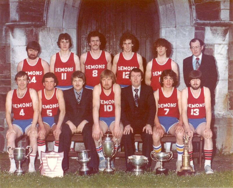 The 1979 Blue Demons side, who won seven senior titles that year. They were the Cork Senior league and championship, the Munster Senior League, the John Dowd Tournament, Ted Keane Tournament, the Lota tournament and the national cup /Back row left: P Coughlan, T. McCarthy, T. Wilkinson, G. Wheeler, Pat Collins, M. o'Sullivan (treasurer).Front Left Sean Murphy, Denis Caffrey, Bill Ramsell, Andy Houlan, D.Byrnes, Mono McCarthy, Joe Coughlan. The 1979 Blue Demons side, who won seven senior titles that year. They were the Cork Senior league and championship, the Munster Senior League, the John Dowd Tournament, Ted Keane Tournament, the Lota tournament and the national cup /Back row left: P Coughlan, T. McCarthy, T. Wilkinson, G. Wheeler, Pat Collins, M. o'Sullivan (treasurer).Front Left Sean Murphy, Denis Caffrey, Bill Ramsell, Andy Houlan, D.Byrnes, Mono McCarthy, Joe Coughlan.
