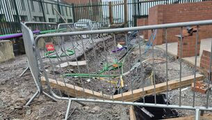 <p>Ms Gould contacted the council and the local regeneration team, and met with the contractor, the agent for Siro and TLI and was told that a cable was cut. Picture: Michelle Gould.</p>