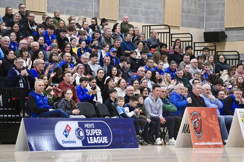  Demons supporters watch the game. Ballincollig vs UCC Demons in the Domino’s Men’s Superleague basketball at MTU Arena. Picture: Larry Cummins