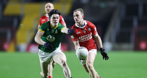 Matty Taylor is tackled by Eoin Harkin 25/1/2025
