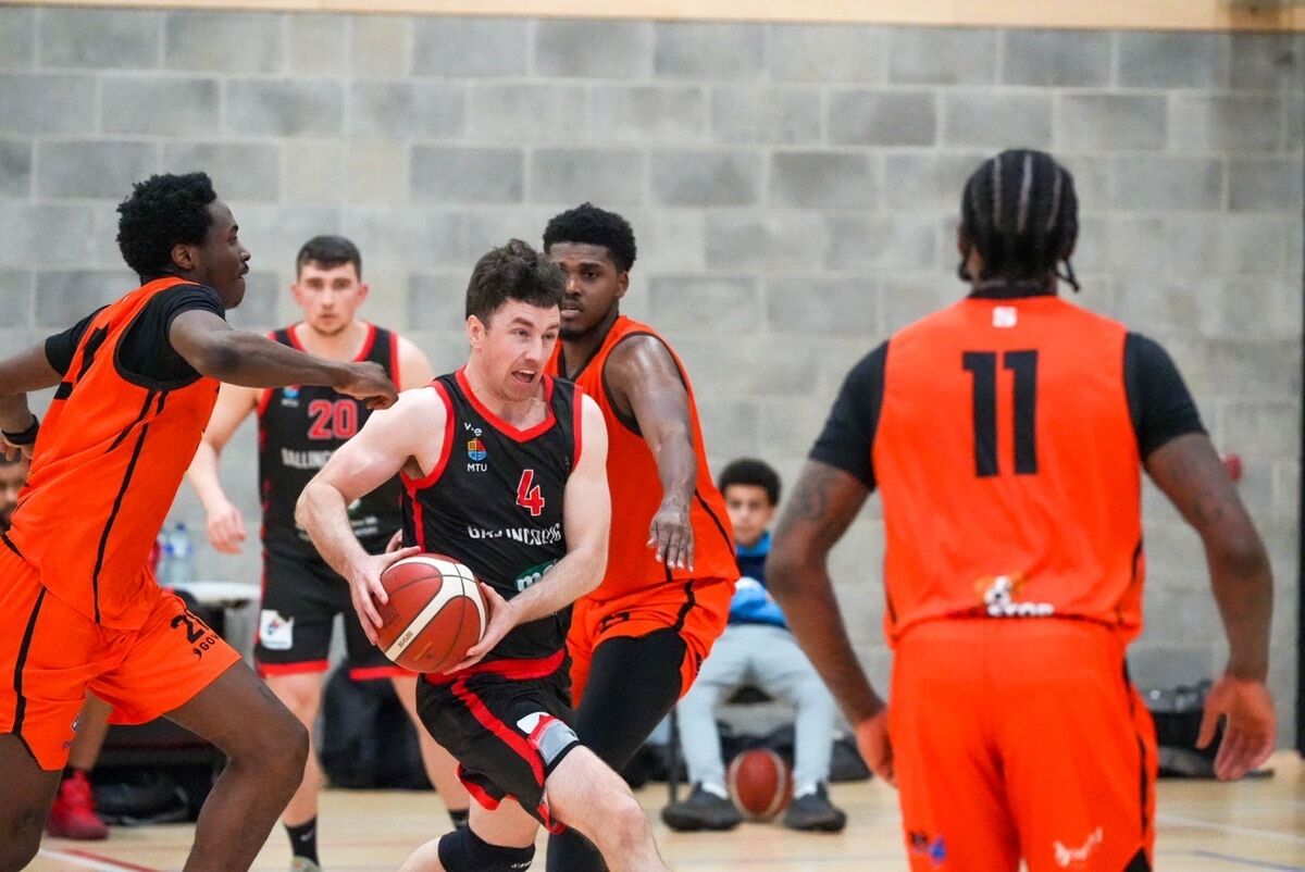 Ballincollig captain Adrian O'Sullivan drives to the rim. Picture: Noel Sweeney