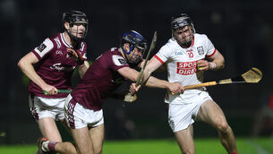 <p>Darragh Fitzgibbon holds off Jason Rabbitte and Daniel Loftus during Cork's win over Galway. Picture: Inpho/James Crombie</p>