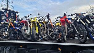 Man (20s) arrested after scrambler motorbikes, drugs, and weapons seized in Dublin