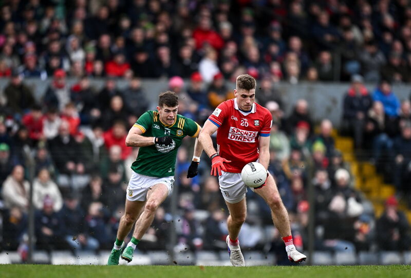 Ian Maguire of Cork in action against Eoghan Frayne of Meath. Picture: Seb Daly/Sportsfile Ian Maguire of Cork in action against Eoghan Frayne of Meath. Picture: Seb Daly/Sportsfile