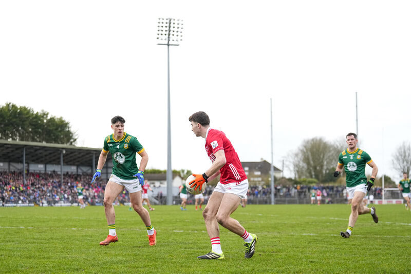 Chris Óg Jones of Cork on the ball against Meath. Picture: INPHO/James Lawlor Chris Óg Jones of Cork on the ball against Meath. Picture: INPHO/James Lawlor