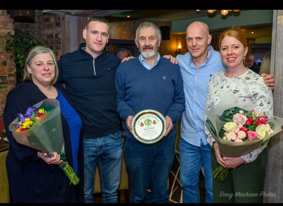 Cork Boxing: Fiona Rossall, David Hayes , John Crowley, Sean Barrett and Pauline O'Regan at the Cork Boxing Breakfast at the Muskerry Arms Blarney. Picture: Doug Minihane. 