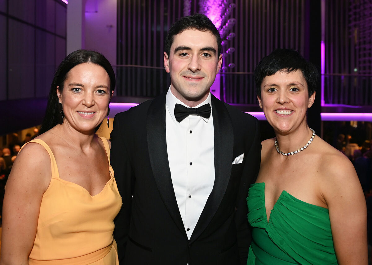 At the Kilbrittain GAA celebrations were, left to right, siblings  Lorna Ryan, James Hurley and Susan Nyhan. Picture: Martin Walsh