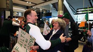 Irish athletes welcomed home from Winter Olympics Irish athletes welcomed home from Winter Olympics