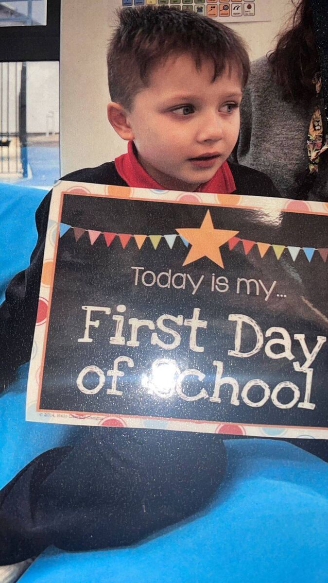 Eldon on his first day of school at East Cork Community Special School. Eldon on his first day of school at East Cork Community Special School.