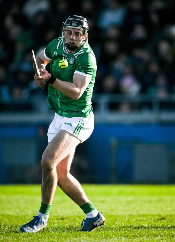 Aidan O'Connor of Limerick strikes a free. Picture: Ray McManus/Sportsfile
