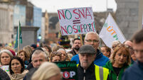 Hundreds protest at Cork City  Hall to say ‘a pause is not enough’ for SNAs