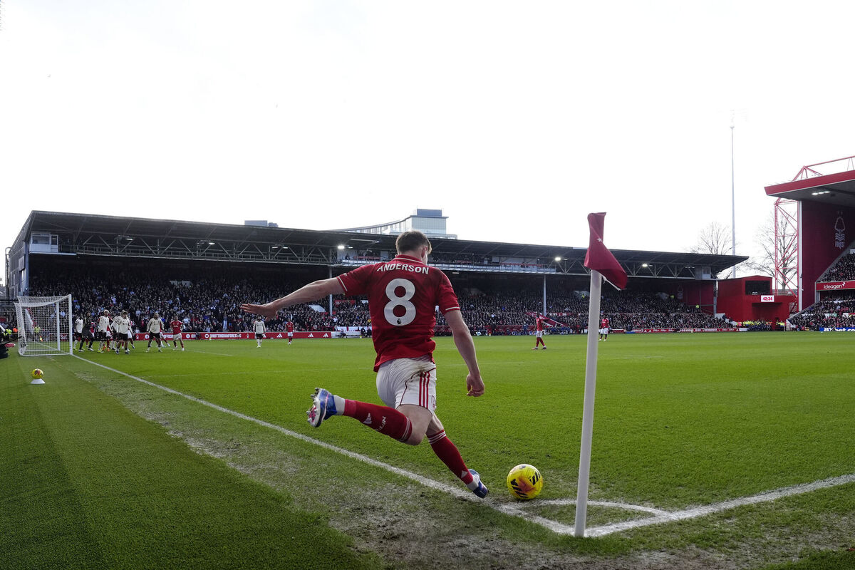 Nottingham Forest's Elliot Anderson takes a corner kick during the Premier League match at the City Ground, Nottingham. Picture: Nick Potts/PA Wire Nottingham Forest's Elliot Anderson takes a corner kick during the Premier League match at the City Ground, Nottingham. Picture: Nick Potts/PA Wire