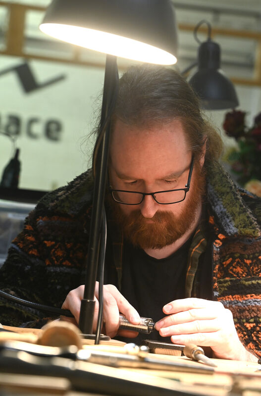 Brian Healy working on his wedding band at the workshop in Cork city.	Picture: Larry Cummins