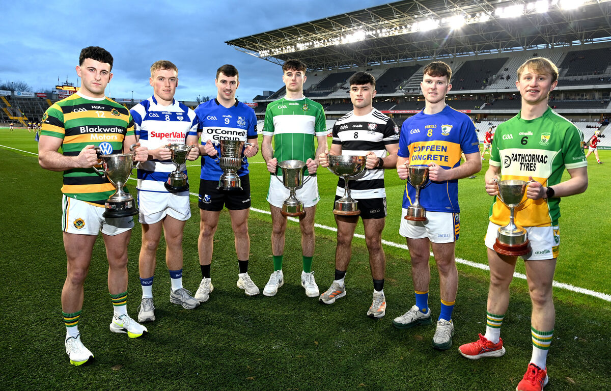 Lee Quilligan, Glen Rovers, Joeseph Enright, Inniscarra, Killian Murphy, Sarsfields, James Lane, Aghabullogue, Mikey Finn, Midleton, Robbie Lucey, Diarmuid Ó Mathúnas and David Barry, Bride Rovers. Picture: Eddie O'Hare