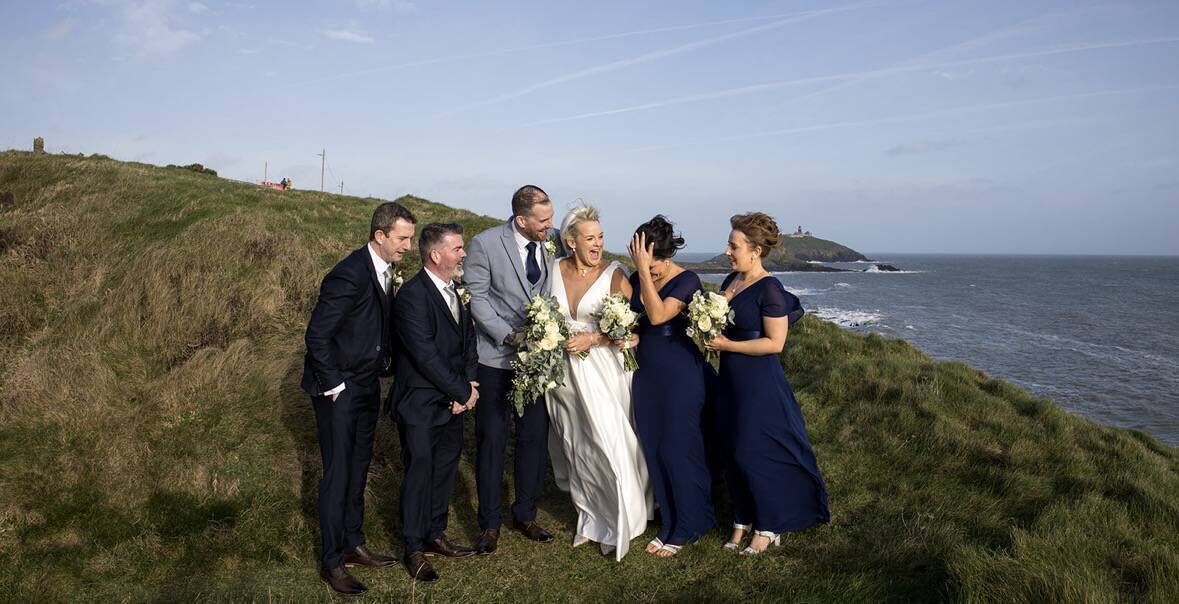 Tracey and David pictured with their bridal party on their wedding day earlier this month. Tracey and David pictured with their bridal party on their wedding day earlier this month.
