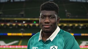 <p>Edwin Edogbo of Ireland won his first cap against Italy at the Aviva Stadium in Dublin. Photo by Brendan Moran/Sportsfile</p> <p>Edwin Edogbo of Ireland won his first cap against Italy at the Aviva Stadium in Dublin. Photo by Brendan Moran/Sportsfile</p>