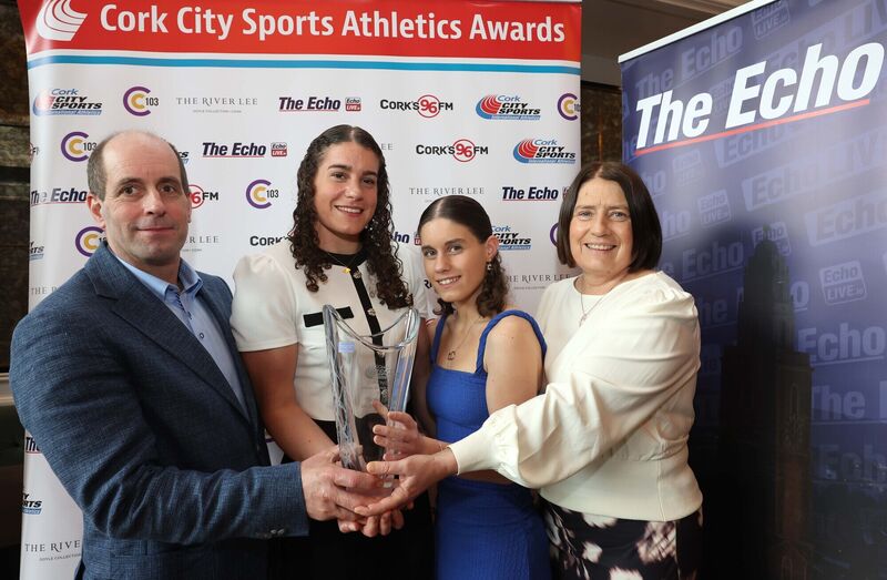 Nicola Tuthill with her family, Norman, Aoife and Colette Tuthill at The River Lee Hotel. Picture: Jim Coughlan. Nicola Tuthill with her family, Norman, Aoife and Colette Tuthill at The River Lee Hotel. Picture: Jim Coughlan.