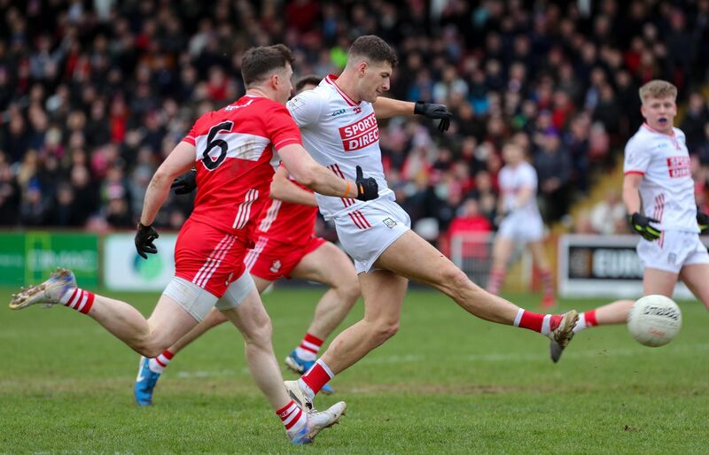 Cork’s Seán McDonnell shoots on goal. Picture: INPHO/Lorcan Doherty