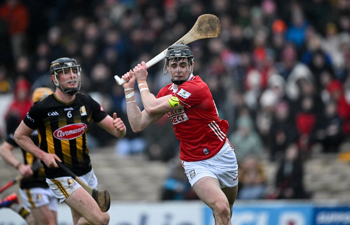Cork captain Darragh Fitzgibbon about to shoot for goal. Picture: Ray McManus/Sportsfile