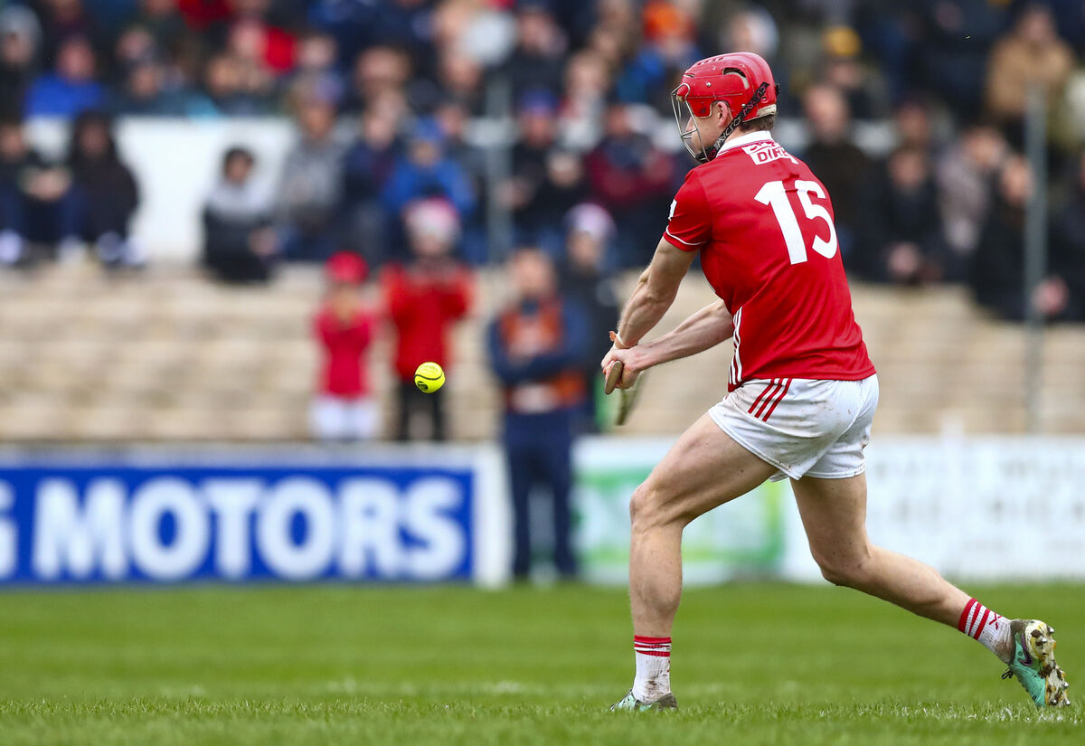 SO CLOSE: Cork's Alan Connolly fired this penalty inches wide against Kilkenny. Picture: INPHO