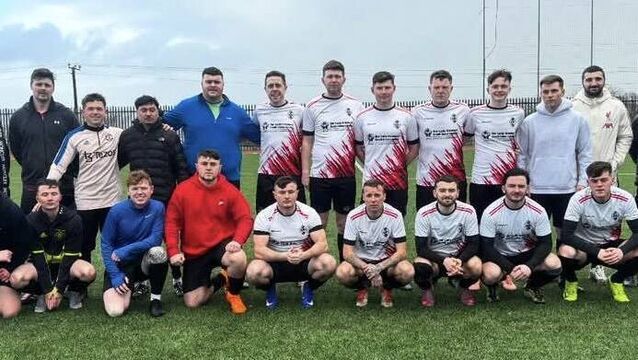 <p>Jay Bazz Barbers who defeated Here’s Health 4-3 in their Grandon’s Toyota Shield group D tie at Mayfield Park</p>