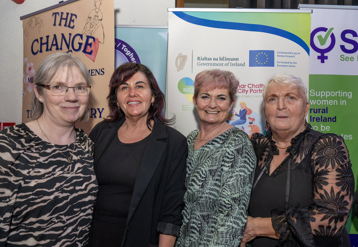 Mary Sheehy, Yvonne Quilligan, Patricia Cotter and Patricia O'Riordan from Cork City Partnership at the event. 