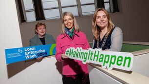 <p>Pictured ahead of Local Enterprise Week are Ita Madden, LEO Cork City, Ciara McGee, LEO South Cork, and Diane Higgins, President, Network Ireland Cork. Picture: Diane Cusack</p>