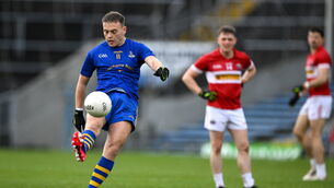 <p>Steven Sherlock of St Finbarr's kicks a two-point free against Dingle last year. Picture: Brendan Moran/Sportsfile</p>